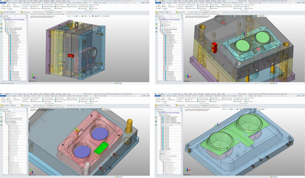 Modelos de moldes de sobreinyección creados con ZW3D por Eurecat