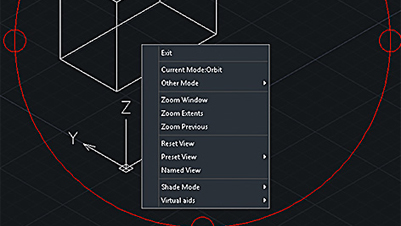 Enriched Right-click Menu of 3DORBIT