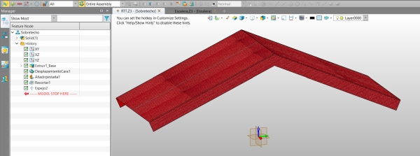 Figure 10. The final roof cover model
