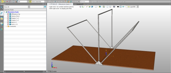 Figure 12. The model of the floor mechanism
