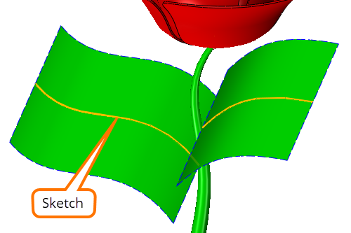 Extrude two surfaces
