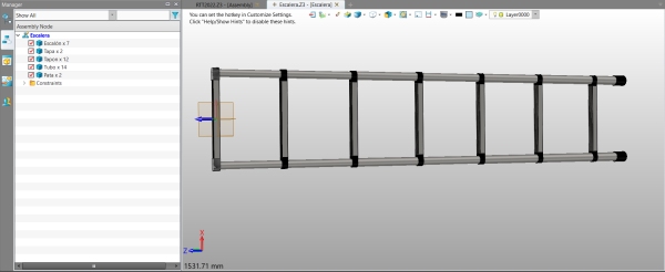 Figure 13. The model of the ladder