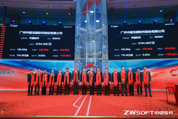 Figure 1. ZWSOFT is now listed on the SSE STAR Market.jpg